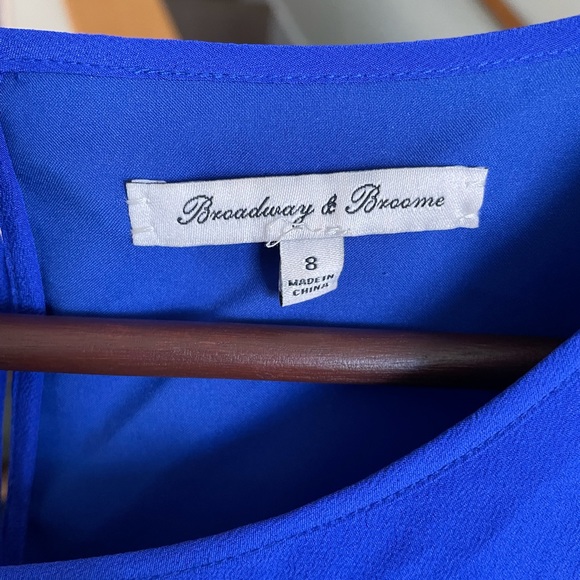 Madewell / Broadway & Broome - blue 3/4 sleeve dress - silk - Picture 3 of 3